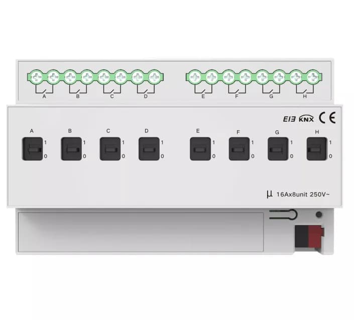 8-Gang 16A Switch Module(KNX) Akubela KXAC-B1R8A16