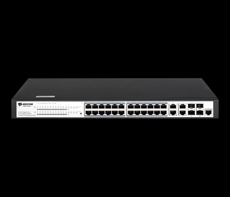 24 PoE ports with 4 combo uplinks on a managed access switch built for SMB networks