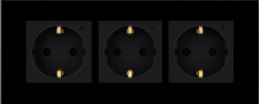 Wi-Fi EU Type F Triple Socket 16A (Black) VIV-TW-WF3F-WT