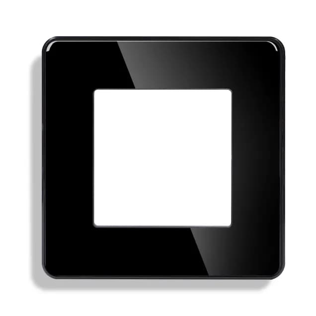 Single Frame Glass Panel with Metal Bracket (Black) VIV-TW-G86.1F-WT