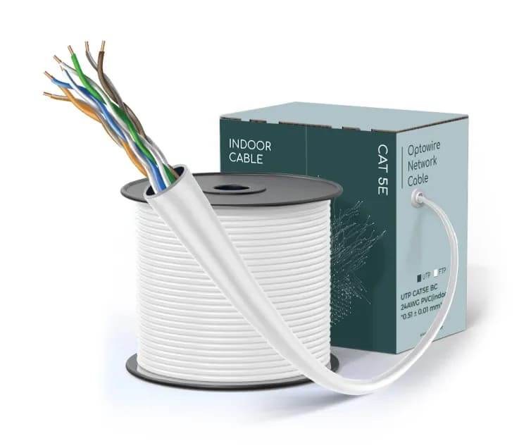 UTP CAT5E BC 24AWG PVC(indoor) "0.51 ± 0.01 mm"