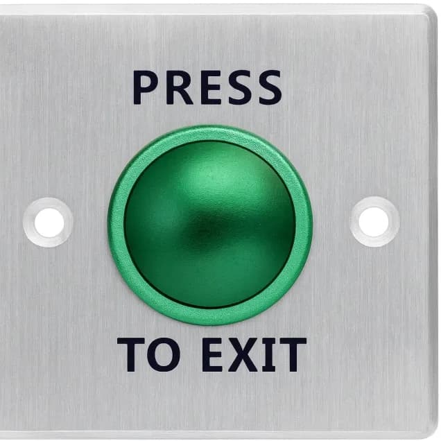 Exit Button EB12-Silver (Included installation kit, without Back Box)