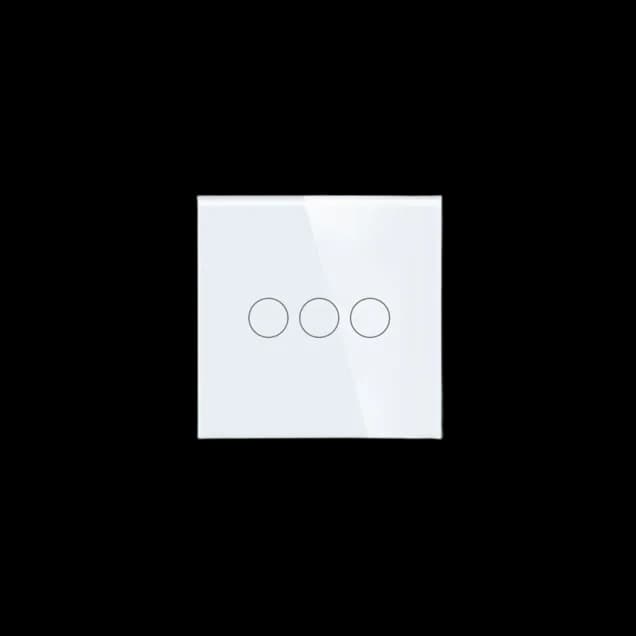 3 Gang Smart Wi-Fi Touch Switch with Neutral (White) VIV-TW-6WF301N-WT