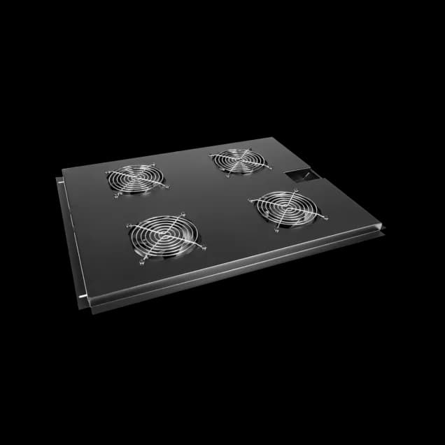 Roof-Mounted Cabinet Fan Unit (4 Fans) for 1000mm Depth Network Rack Cooling,